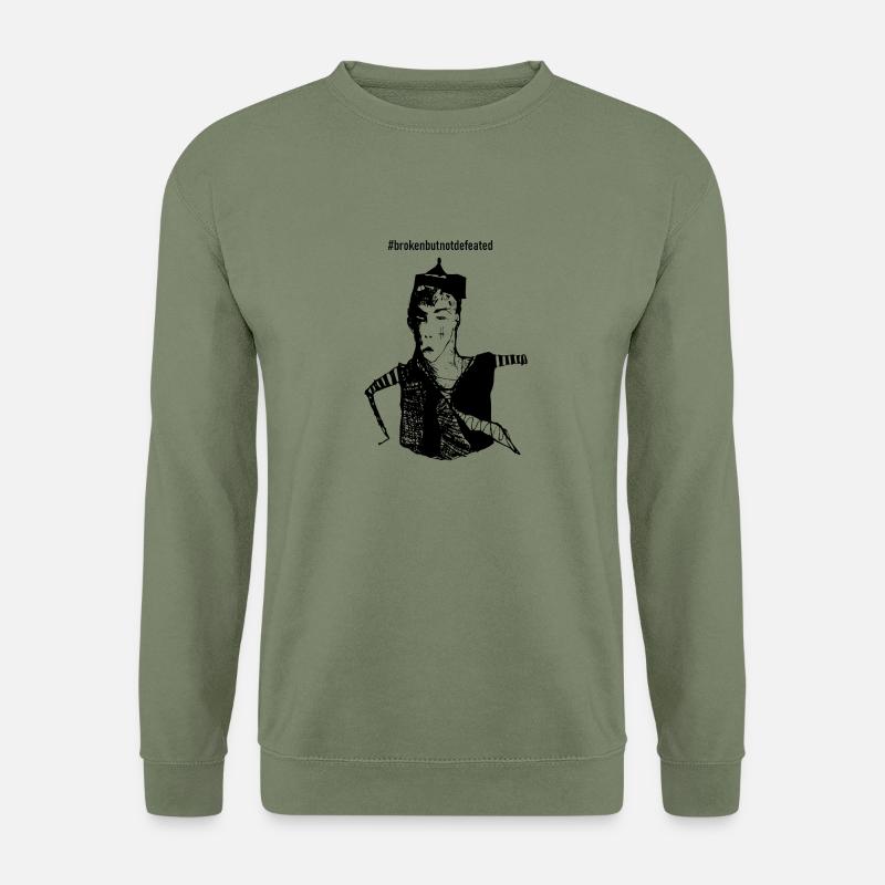 Broken but not defeated - Unisex Pullover - Armeegrün