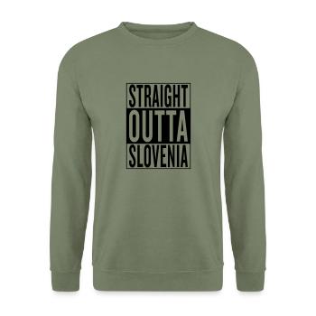 Slovenia - Unisex Pullover - Armeegrün - Vorne - Alina (178cm) & Michal (187cm)