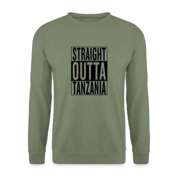 Tanzania - Unisex Sweatshirt - army green - Front - Alina (178cm) & Michal (187cm)