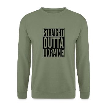 Ukraine - Unisex Sweatshirt - army green - Front - Alina (178cm) & Michal (187cm)