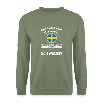 Keine Therapie - Schweden - Unisex Pullover - Armeegrün - Vorne - Alina (178cm) & Michal (187cm)