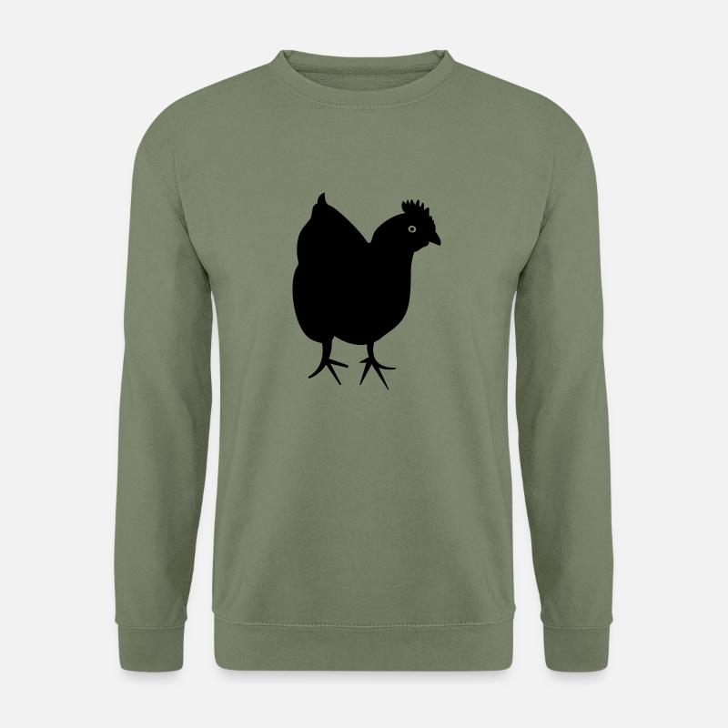 Huhn - Henne - Unisex Pullover - Armeegrün