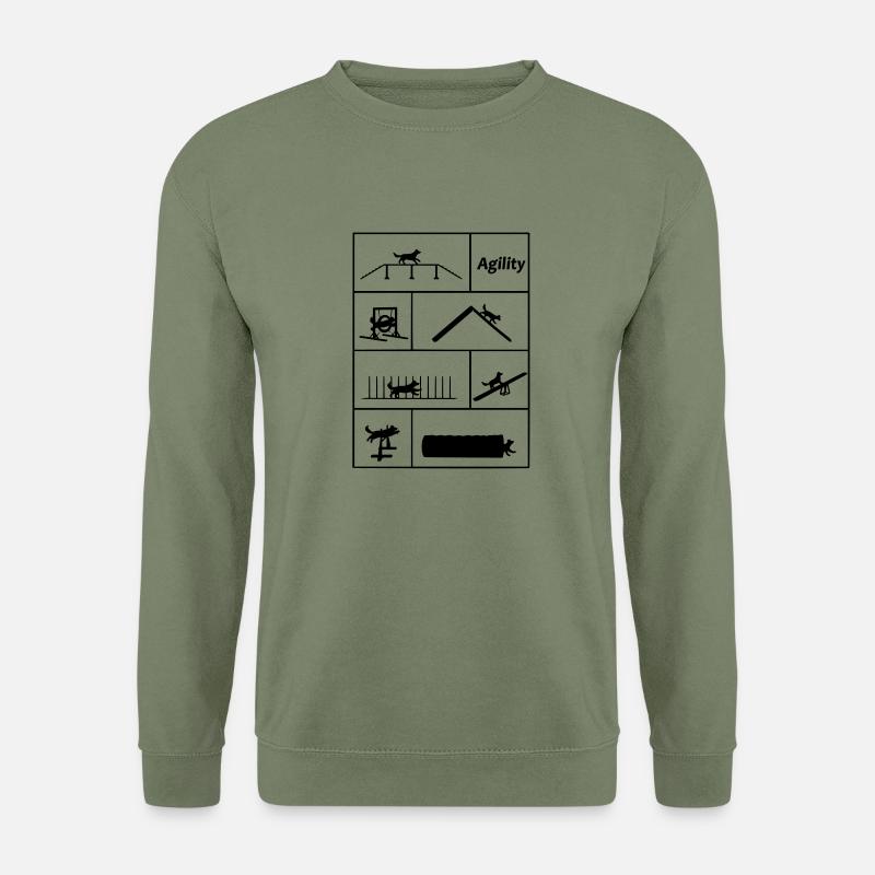 Agility Stationen Vektor - Unisex Pullover - Armeegrün