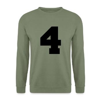 4 - Unisex Pullover - Armeegrün - Vorne - Alina (178cm) & Michal (187cm)
