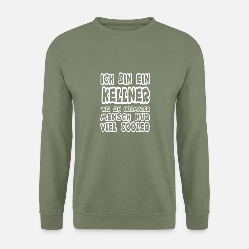 Cooler Kellner - Unisex Pullover - Armeegrün