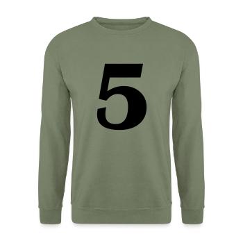 5 - Unisex Pullover - Armeegrün - Vorne - Alina (178cm) & Michal (187cm)