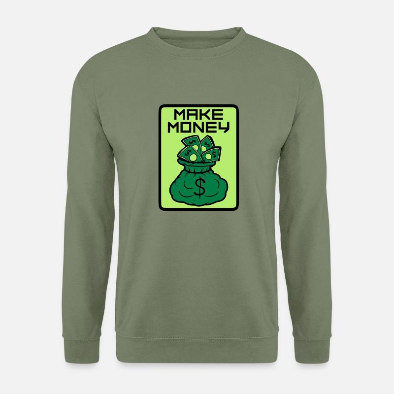 Money Maker Schild - Unisex Pullover - Armeegrün
