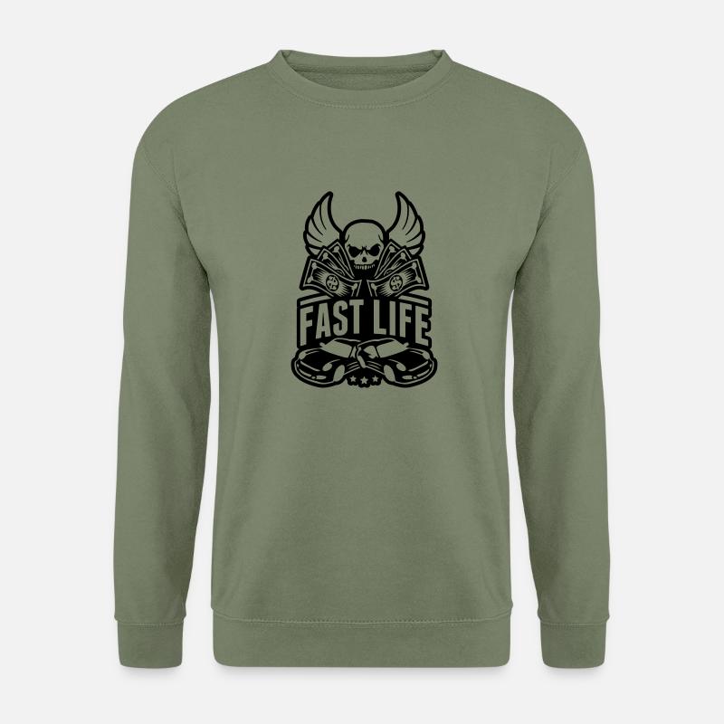fast_life_design_bx1 - Unisex Pullover - Armeegrün