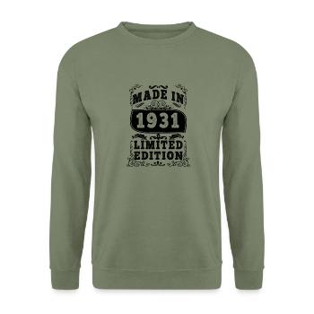 1931 Original 1931 Vintage Vintage rétro anniversa - Sweat-shirt Unisexe - vert militaire - Devant - Alina (178cm) & Michal (187cm)