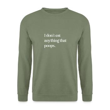 Ich esse nichts, was - Unisex Pullover - Armeegrün - Vorne - Alina (178cm) & Michal (187cm)