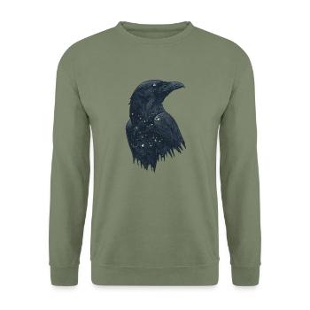 Raven - Unisex Sweatshirt - army green - Front - Alina (178cm) & Michal (187cm)