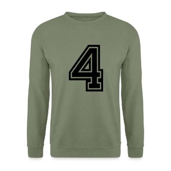 4 - Unisex Pullover - Armeegrün - Vorne - Alina (178cm) & Michal (187cm)