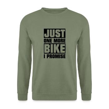 just one more bike - Unisex Pullover - Armeegrün - Vorne - Alina (178cm) & Michal (187cm)