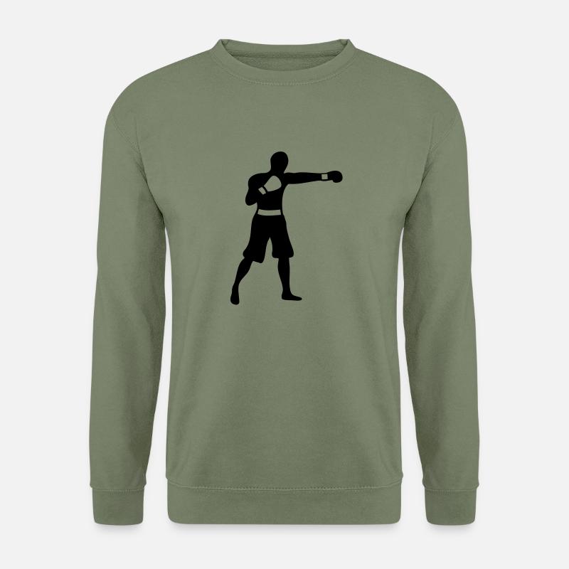 boxer_silhouette_f1 - Unisex Pullover - Armeegrün