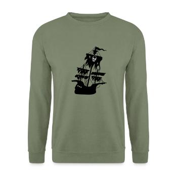 geisterschiff - Sweat-shirt Unisexe - vert militaire - Devant - Alina (178cm) & Michal (187cm)