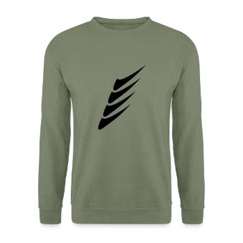 simply 005 - Unisex Pullover - Armeegrün - Vorne - Alina (178cm) & Michal (187cm)