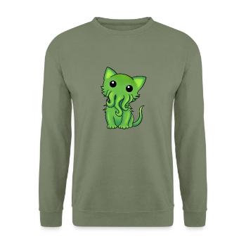 Cthulhu - Unisex Pullover - Armeegrün - Vorne - Alina (178cm) & Michal (187cm)