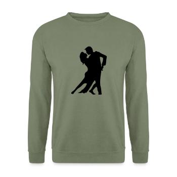 tanzpaar - Unisex Pullover - Armeegrün - Vorne - Alina (178cm) & Michal (187cm)