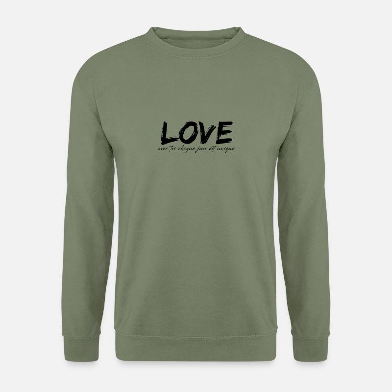 Liebe einzigartig, du - Unisex Pullover - Armeegrün