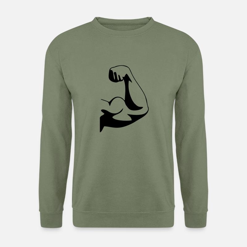 biceps fist - Unisex Pullover - Armeegrün