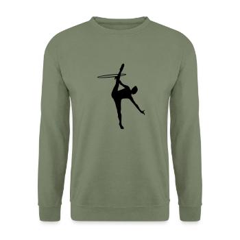 Rhythmische Gymnastik 2 - Unisex Pullover - Armeegrün - Vorne - Alina (178cm) & Michal (187cm)
