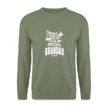 I'm a Professional Grandad - Unisex Sweatshirt - army green - Front - Alina (178cm) & Michal (187cm)