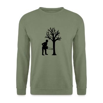 Lumberjack - Unisex Sweatshirt - army green - Front - Alina (178cm) & Michal (187cm)