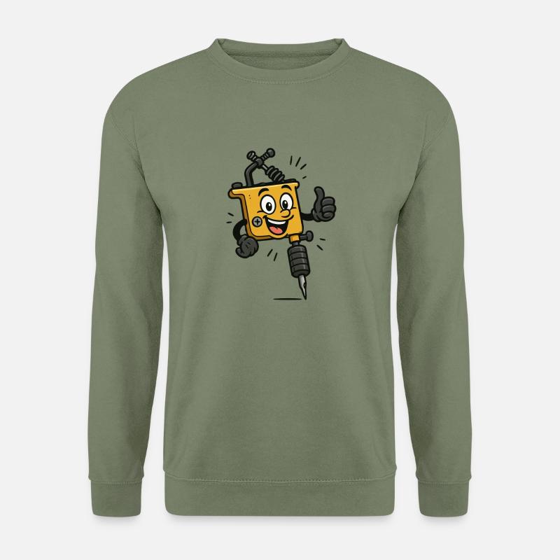 tattoo maschine cartoon - Unisex Pullover - Armeegrün