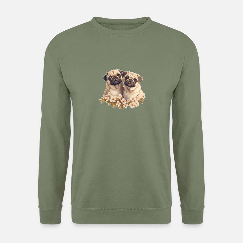Pug pair pug - Unisex Sweatshirt - army green
