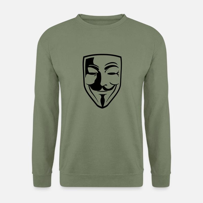 Anonymous Mask Guy Fawks - Unisex Sweatshirt - army green