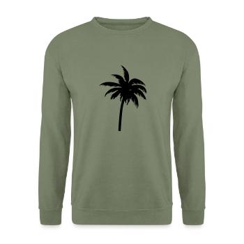 Palm - Sweat-shirt Unisexe - vert militaire - Devant - Alina (178cm) & Michal (187cm)