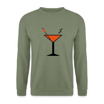 Cocktail - Unisex Sweatshirt - army green - Front - Alina (178cm) & Michal (187cm)