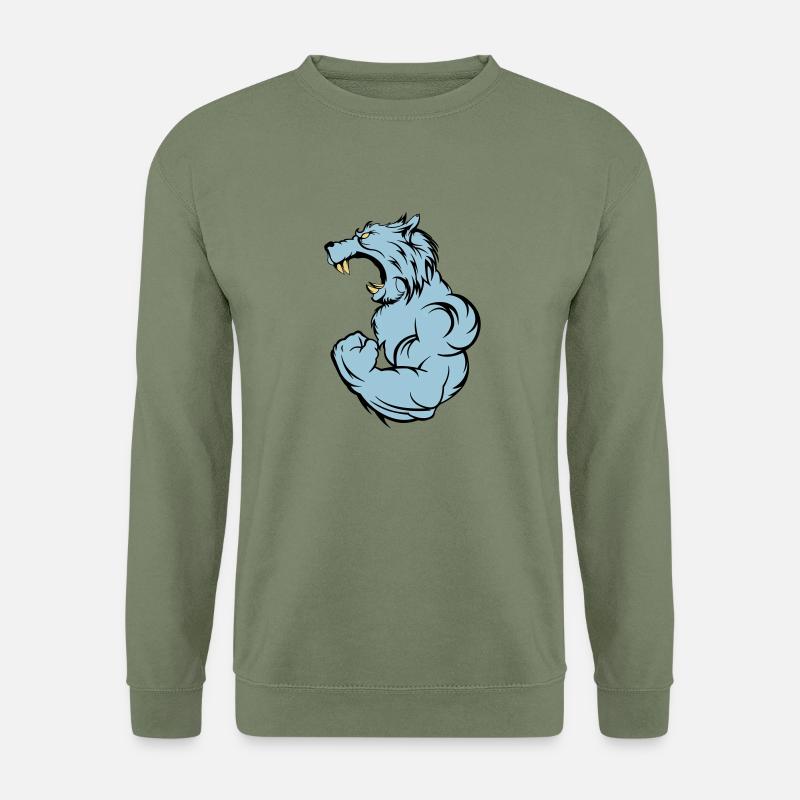 wolf_beast_2 - Sweat-shirt Unisexe - vert militaire