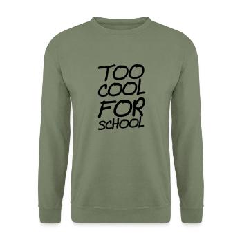 zu cool für die Schule - Unisex Pullover - Armeegrün - Vorne - Alina (178cm) & Michal (187cm)