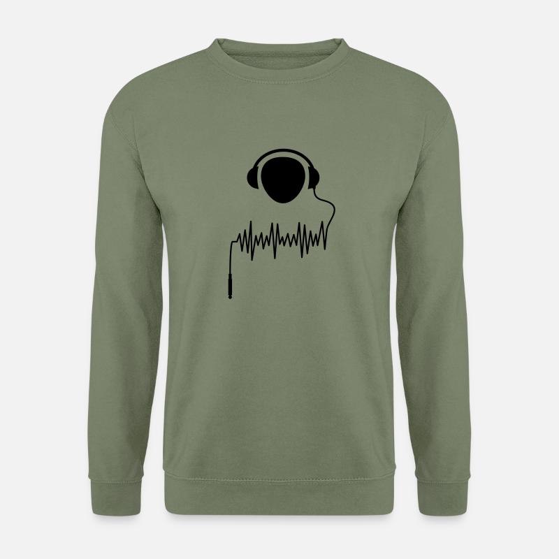 DJ Cable Jack-frequency EQ Headphones - Unisex Sweatshirt - army green