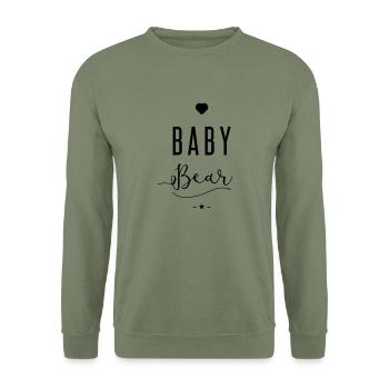 baby bear - Unisex Sweatshirt - army green - Front - Alina (178cm) & Michal (187cm)