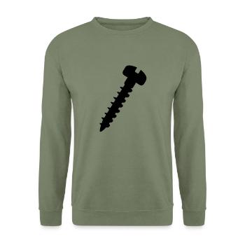 Screw - Unisex Sweatshirt - army green - Front - Alina (178cm) & Michal (187cm)
