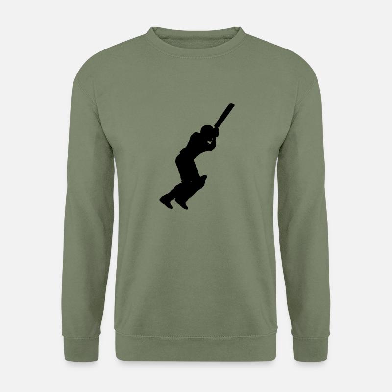 Cricket Player (Vector) - Unisex Pullover - Armeegrün