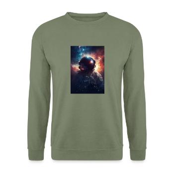 Astronaute 7 - Sweat-shirt Unisexe - vert militaire - Devant - Alina (178cm) & Michal (187cm)