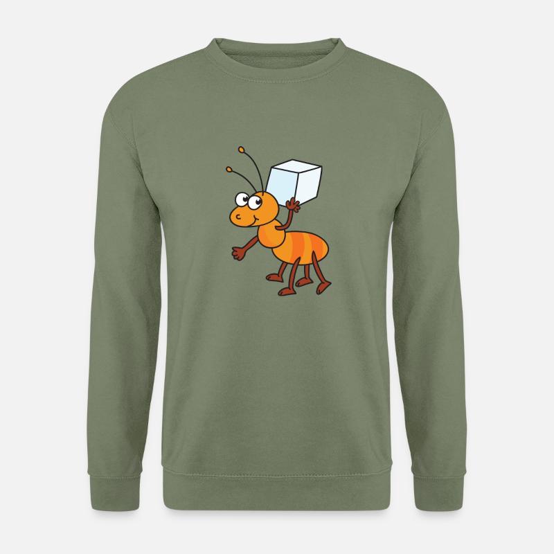Ant sukker terninger sukker terninger sukker - Unisex sweater - militærgrøn