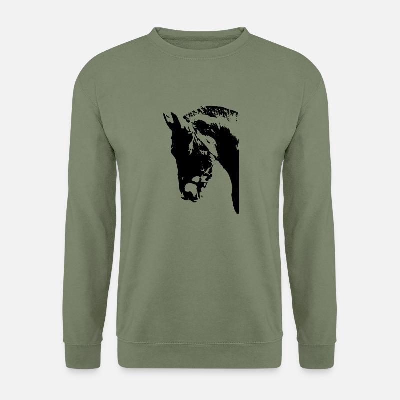 Pferd - Unisex Pullover - Armeegrün