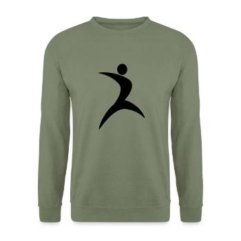 Danseuse Athlétisme Gymnastique showgirl 1C. - Sweat-shirt Unisexe - vert militaire - Devant - Alina (178cm) & Michal (187cm)