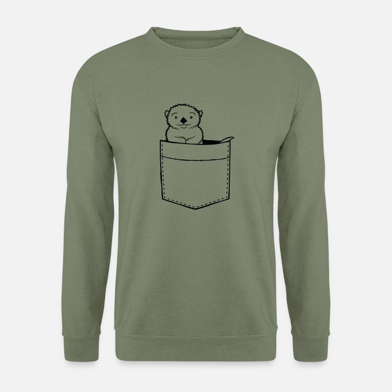Hemdtasche Otter Design - Unisex Pullover - Armeegrün