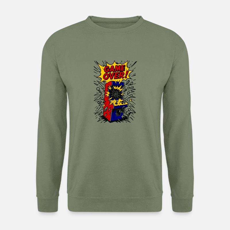 Game Over, Arcade explosive - Sweat-shirt Unisexe - vert militaire