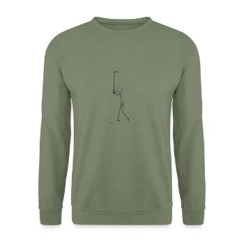 Golf (Hole-in-One) - Unisex Pullover - Armeegrün - Vorne - Alina (178cm) & Michal (187cm)