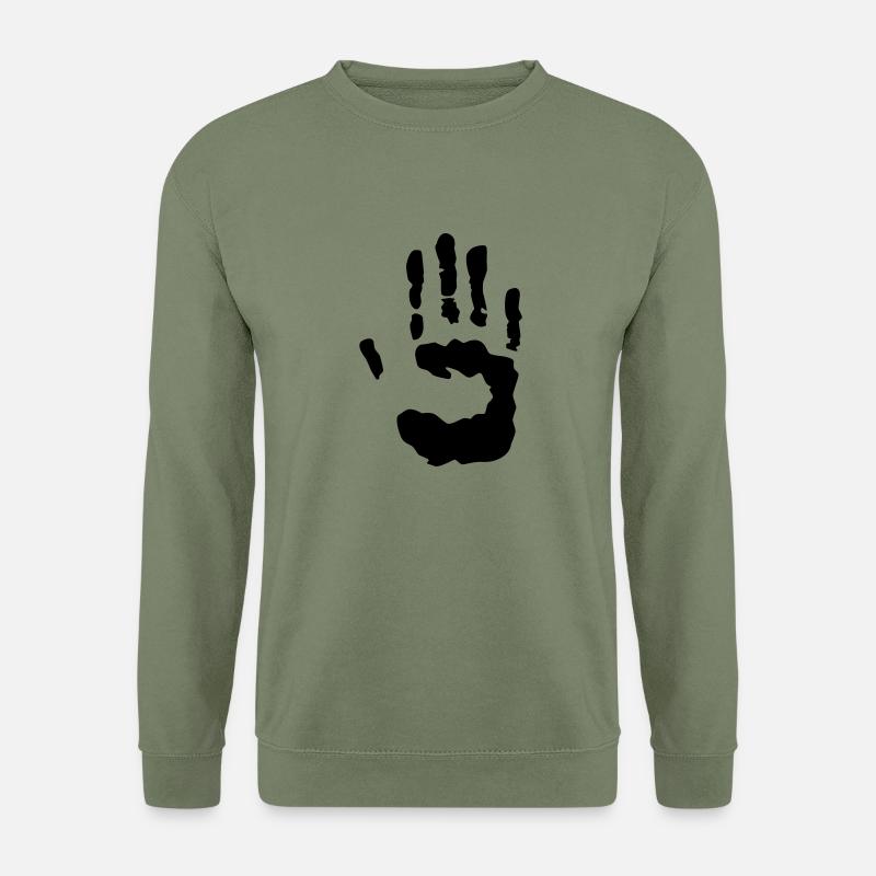 trace de main - Sweat-shirt Unisexe - vert militaire