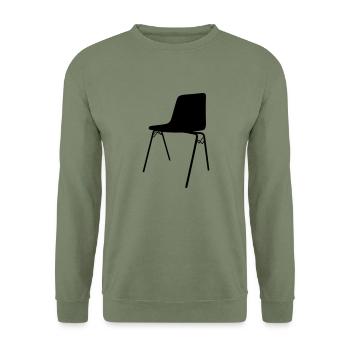 chair - Unisex Sweatshirt - army green - Front - Alina (178cm) & Michal (187cm)