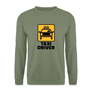 Taxifahrer - Unisex Pullover - Armeegrün - Vorne - Alina (178cm) & Michal (187cm)