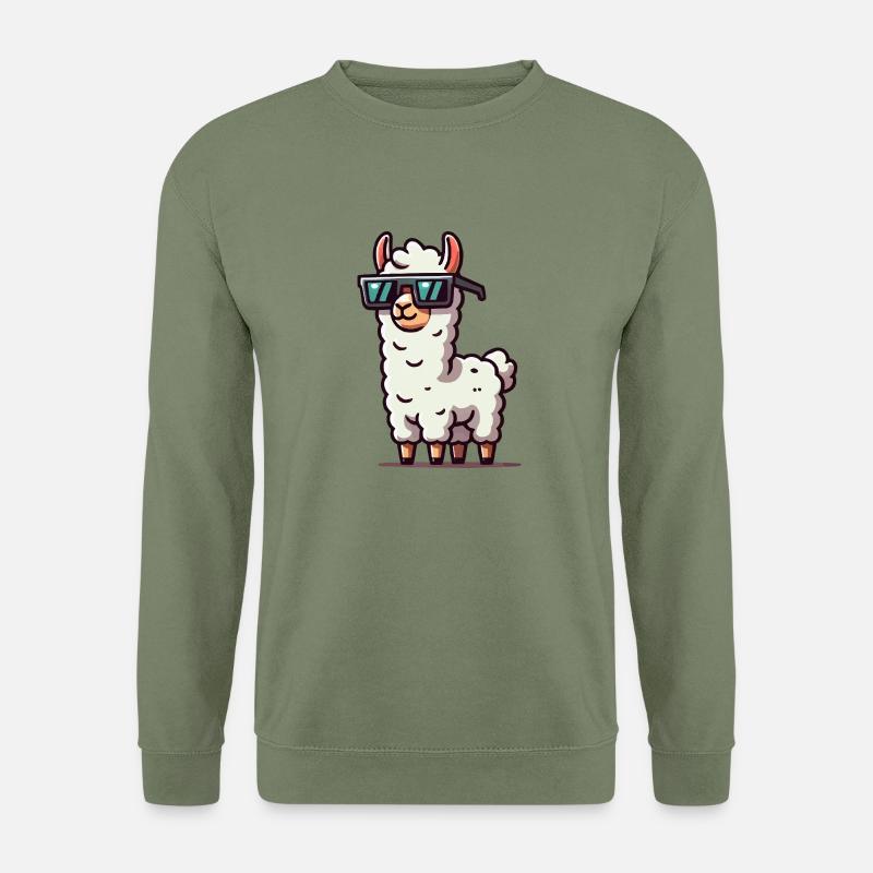 lama sonnenbrille cool - Unisex Pullover - Armeegrün