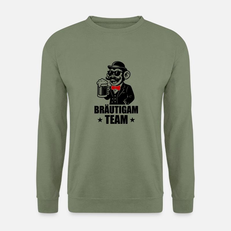 Groom Team Monkey - Unisex Sweatshirt - army green
